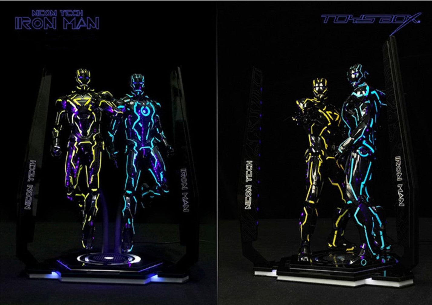 Toys Box - 1:6 Neon Tech Iron Man UV Light Dual Display Base Stage - inshobby.com