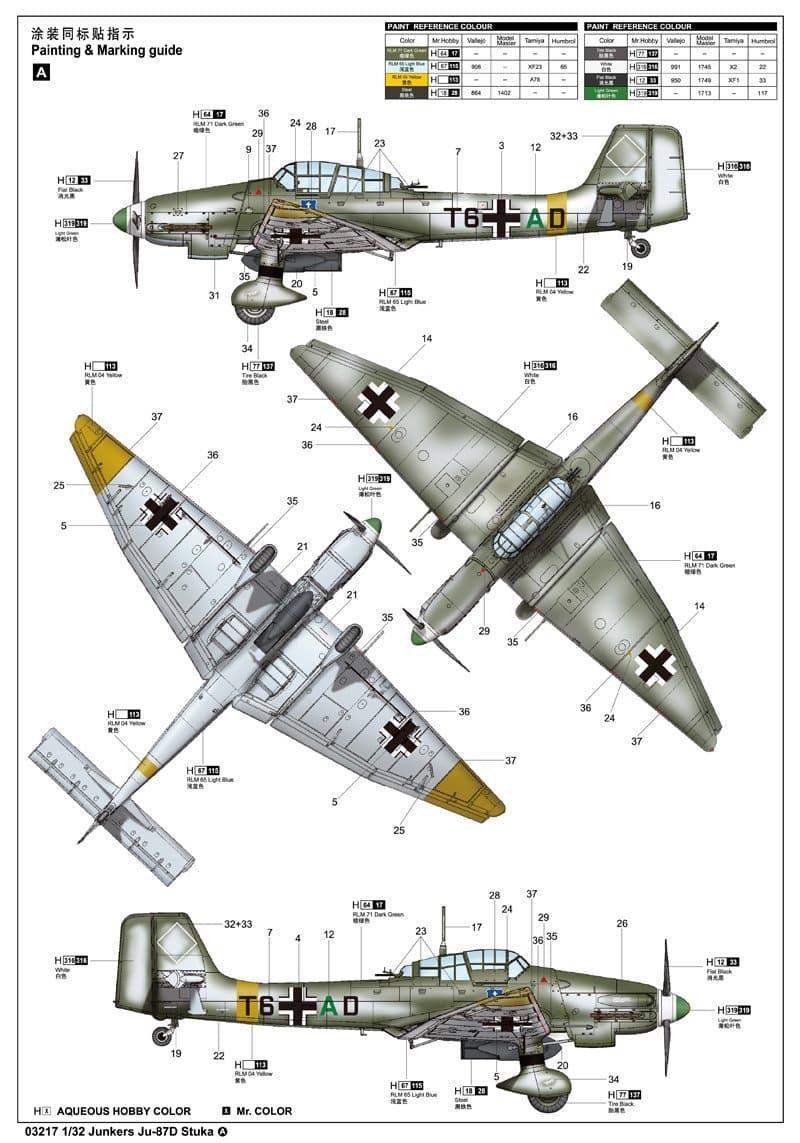 Trumpeter - 1:32 Junkers Ju-87D Stuka Fighter Assembly Kit