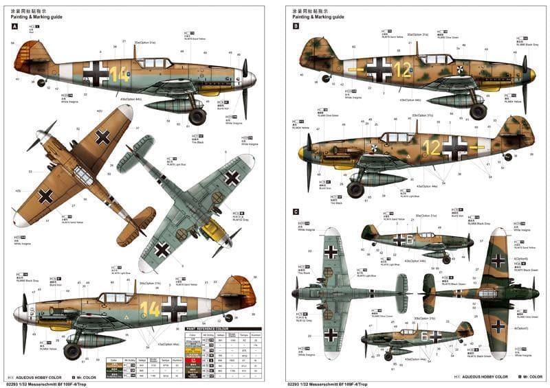 Trumpeter - 1:32 Messerschmitt Bf 109F-4/Trop Fighter Assembly Kit
