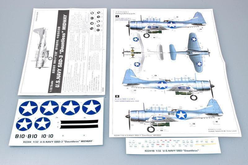 Trumpeter - 1:32 SBD-3 Dauntless Midway Fighter Assembly Kit