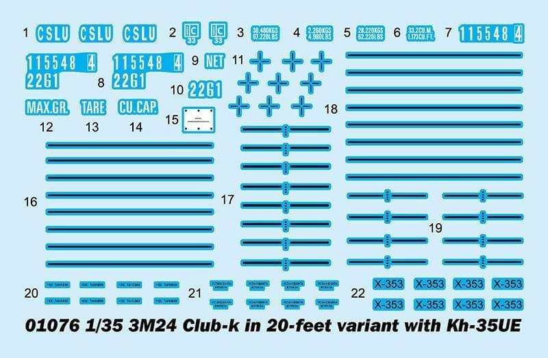 Trumpeter - 1:35 3M24 Club-k in 20-feet variant Kh-35UE Assembly Kit