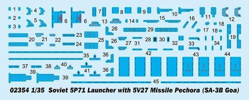 Trumpeter - 1:35 Soviet 5P71 Launcher 5V27 Missile Pechora SA-3B Goa Assembly Kit