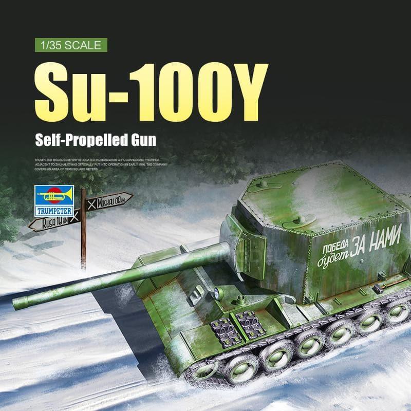 Trumpeter - 1:35 Su-100Y Self-Propelled Gun Assembly Kit - inshobby.com
