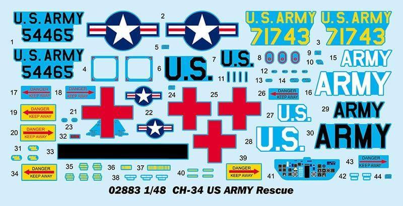 Trumpeter - 1:48 CH-34 US ARMY Rescue Rotorcraft Assembly Kit