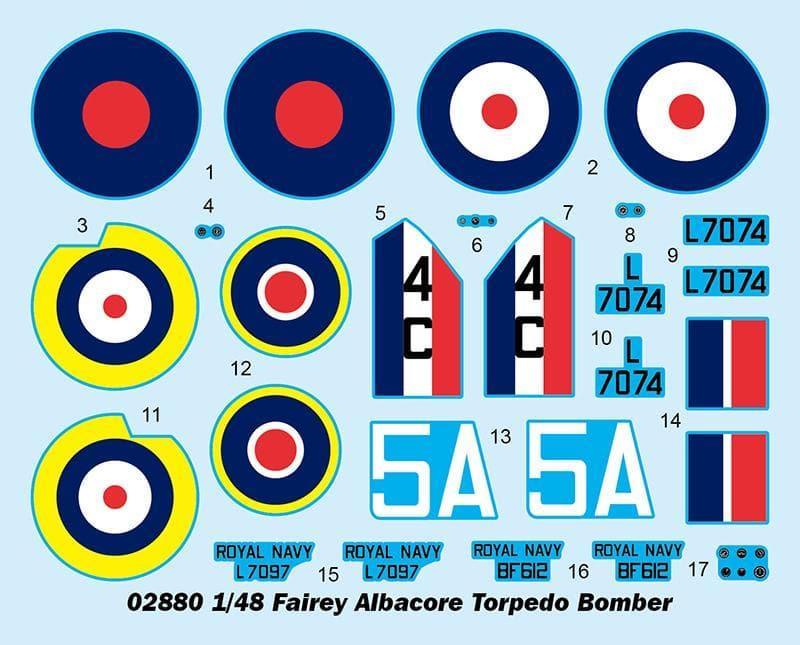 Trumpeter - 1:48 Fairey Albacore Torpedo Bomber Fighter Assembly Kit