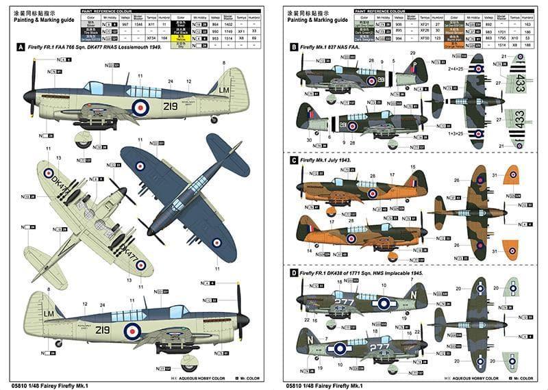 Trumpeter - 1:48 Fairey Firefly Mk.1 Fighter Assembly Kit - inshobby.com