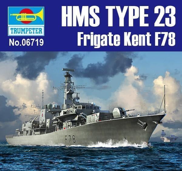 Trumpeter - 1:700 HMS TYPE 23 Frigate Kent F78 Warship Assembly Kit