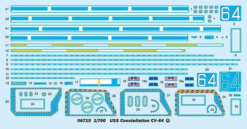 Trumpeter - 1:700 USS Constellation CV-64 Assembly Kit