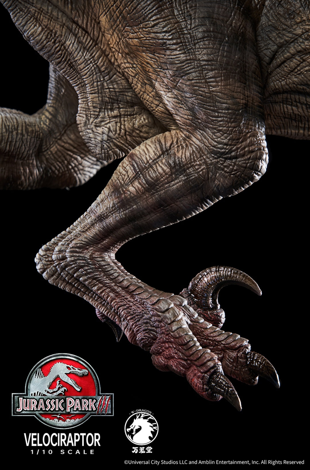 W-Dragon - 1:10 Male Velociraptor Figure Statue - inshobby.com