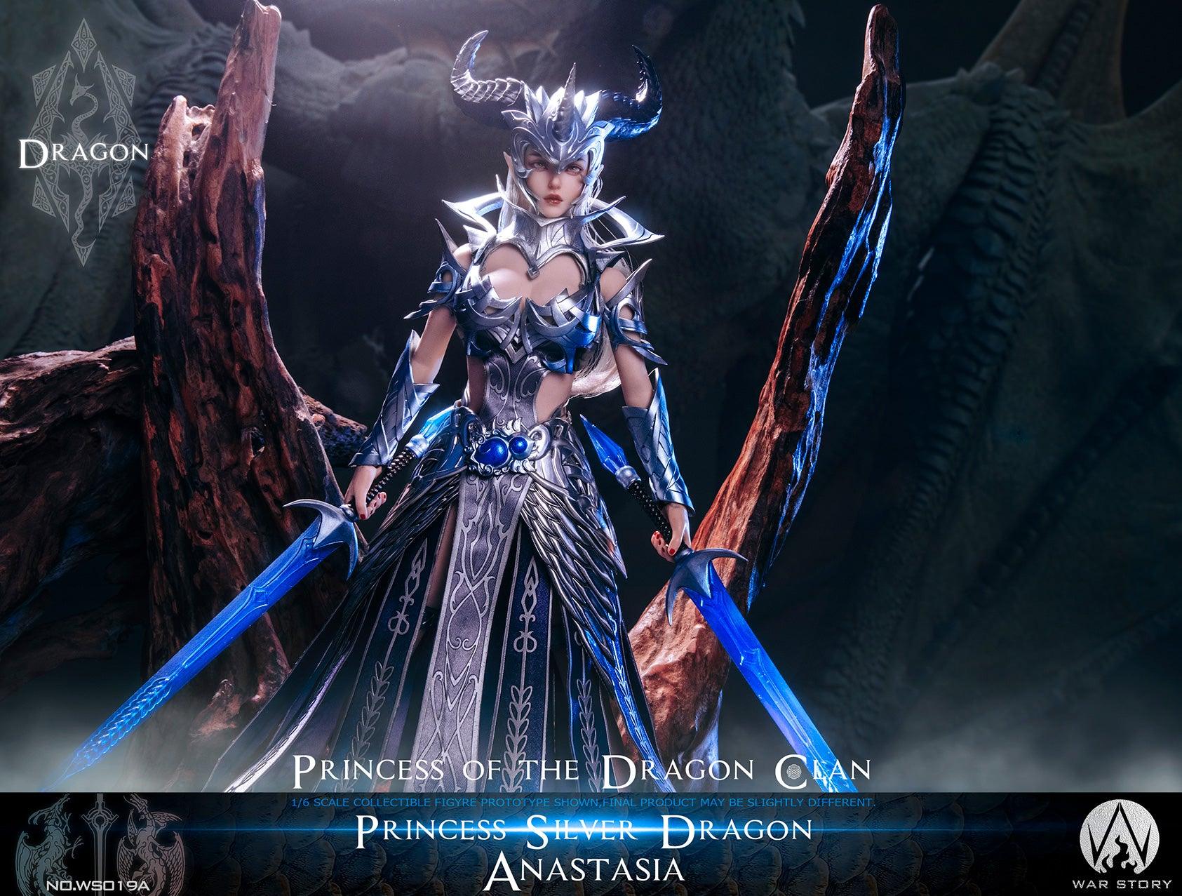 1:6 Anastasia Princess Silver Dragon Seamless Figure