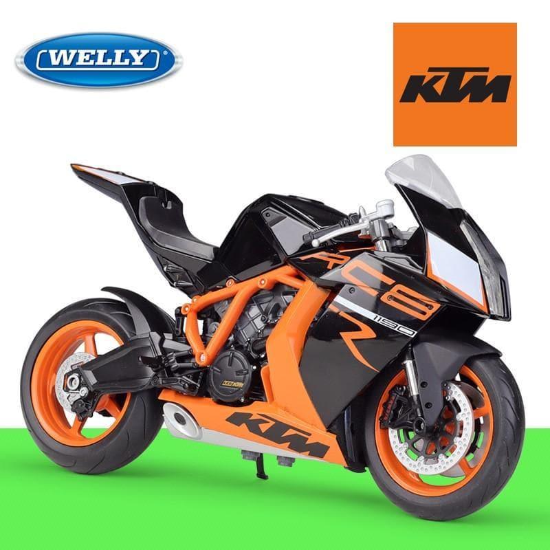 Welly - 1:10 KTM 1190 RC8 R Motorcycle Alloy Model Car