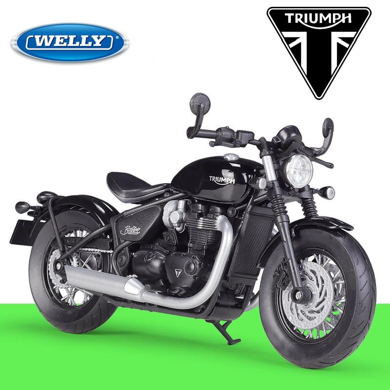 Welly - 1:12 Triumph Bonneville Bobber 2021 Motorcycle Alloy Model Car - inshobby.com