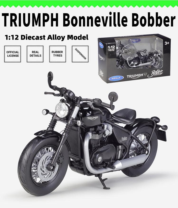 Welly - 1:12 Triumph Bonneville Bobber 2021 Motorcycle Alloy Model Car - inshobby.com