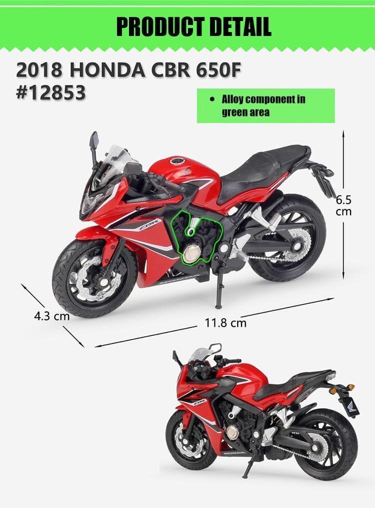 Welly - 1:18 Honda CBR650F 2018 Motorcycle Alloy Model Car - inshobby.com