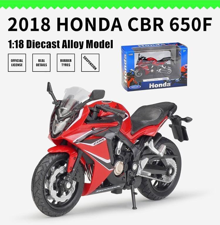 Welly - 1:18 Honda CBR650F 2018 Motorcycle Alloy Model Car - inshobby.com