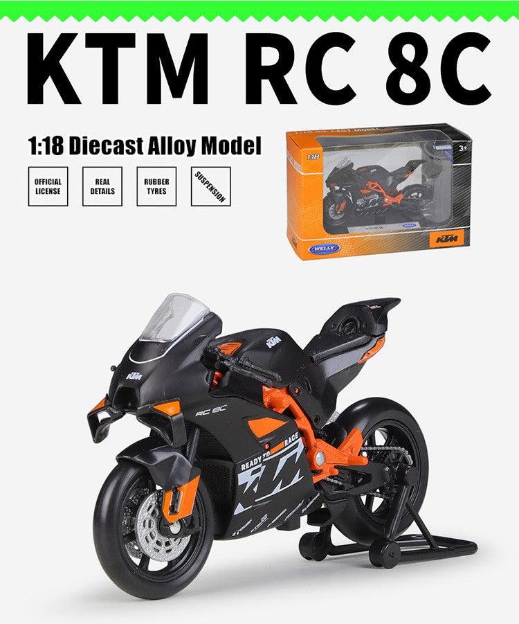 Welly - 1:18 KTM RC8 8C Motorcycle Alloy Model Car - inshobby.com