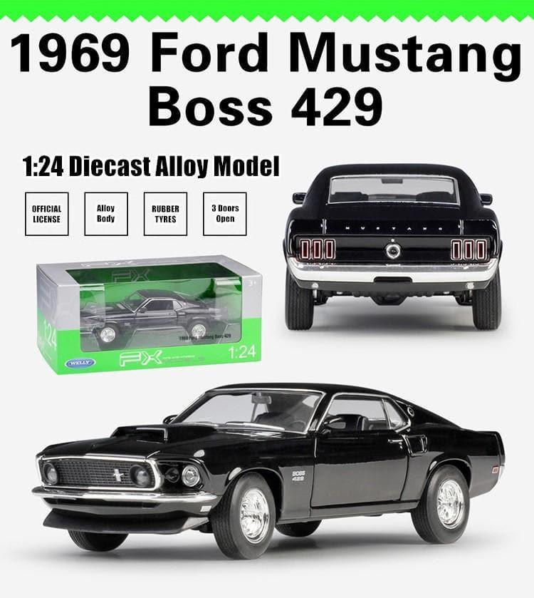 1:24 Ford 1969 Mustang Boss 429 Alloy Model Car
