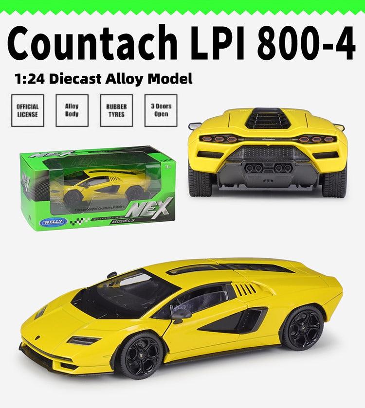 Welly - 1:24 Lamborghini Countach LPI 800-4 Alloy Model Car - inshobby.com
