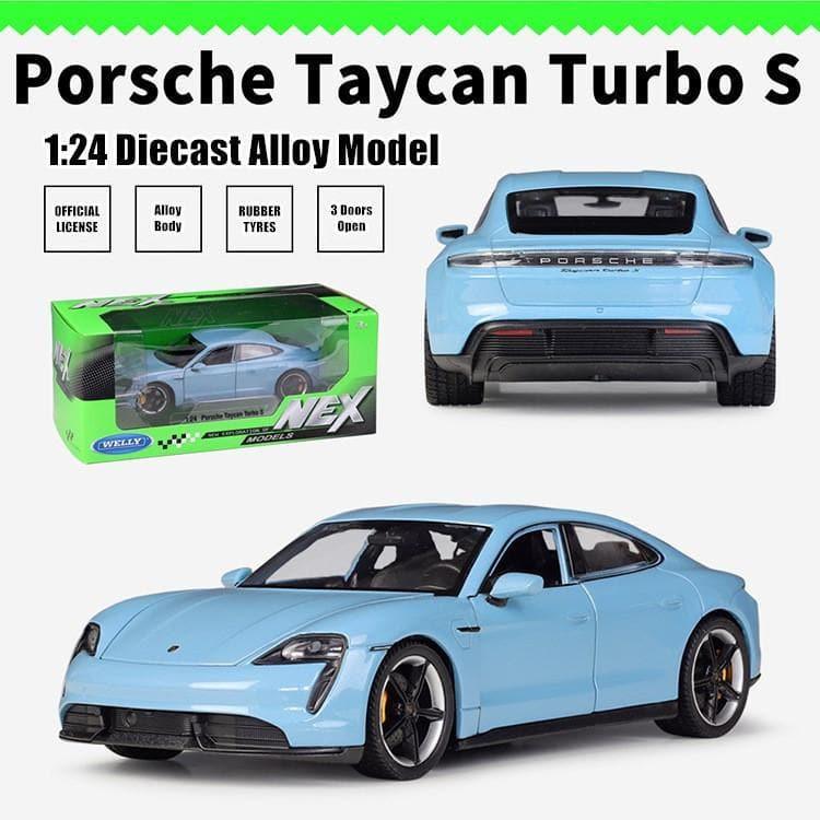 Welly - 1:24 Porsche Taycan Turbo S Alloy Model Car