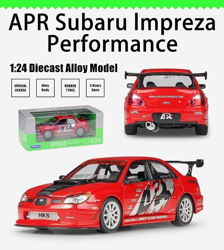 Welly - 1:24 Subaru Impreza WRX STI APR Alloy Model Car