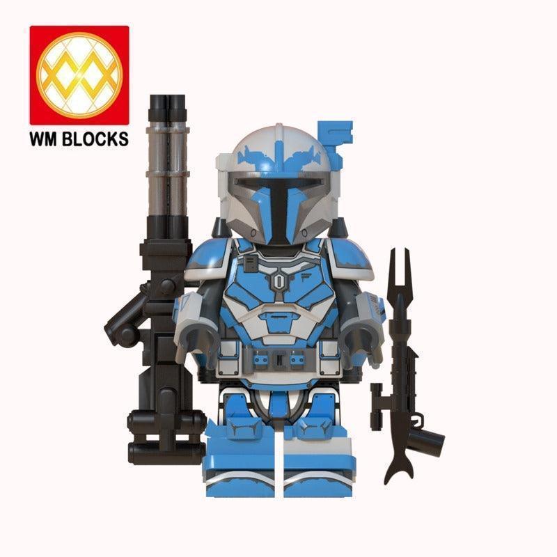 WM Blocks - Heavy Infantry Mandalorian Minifigure (Blue)