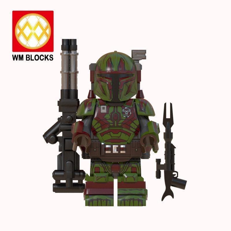 WM Blocks - Heavy Infantry Mandalorian Minifigure (Lime)