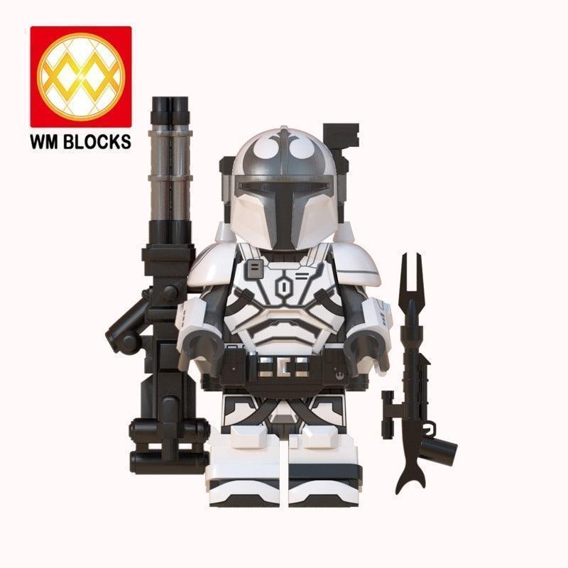WM Blocks - Heavy Infantry Mandalorian Minifigure (White)