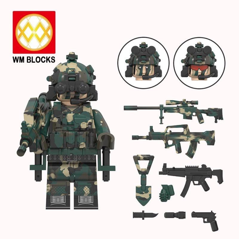 WM Blocks - Squad Team Snow Leopard Commando Minifigure