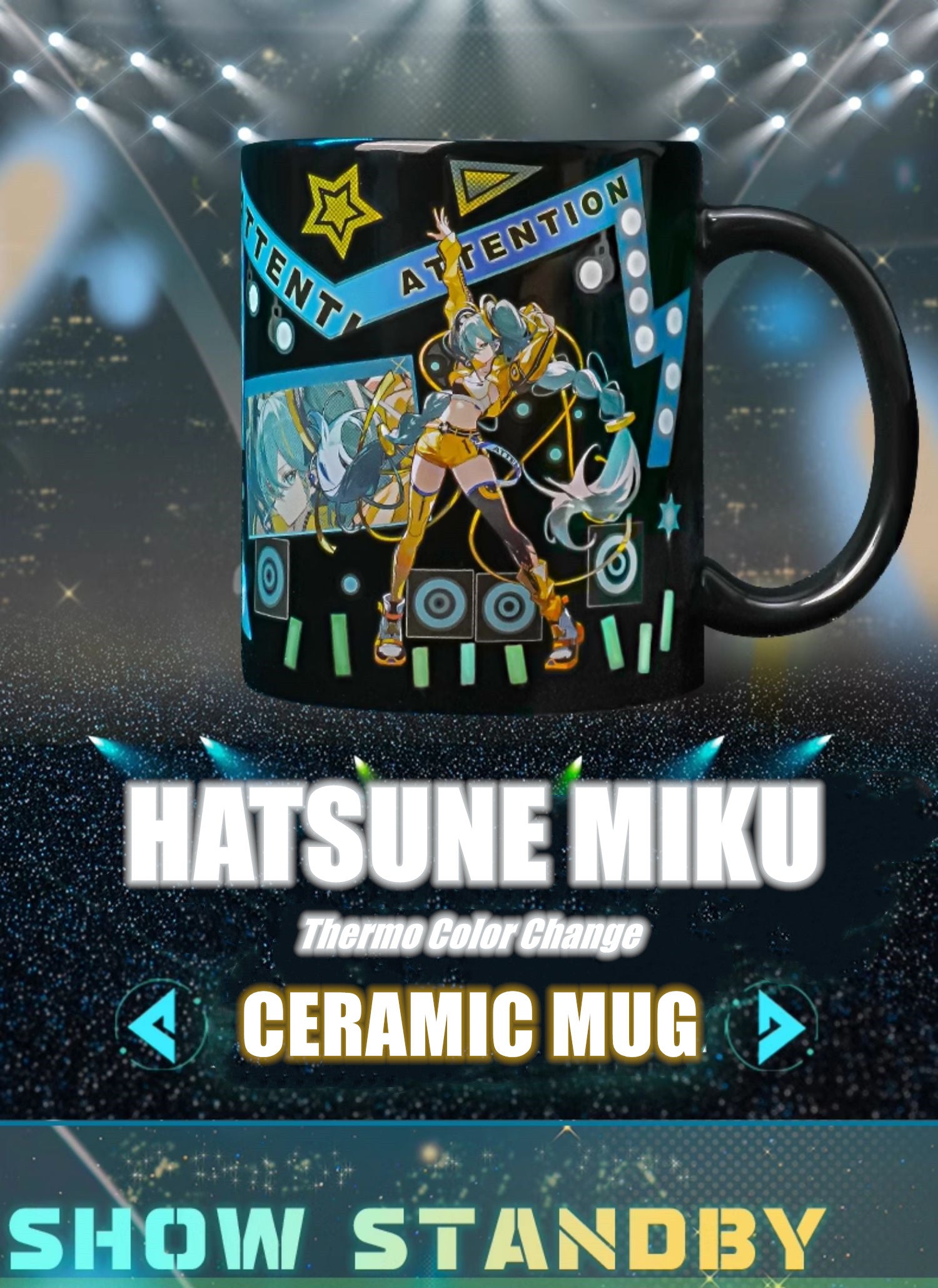 Xingyunshi - Hatsune Miku Thermo Color Change Ceramic Coffee Mug - inshobby.com