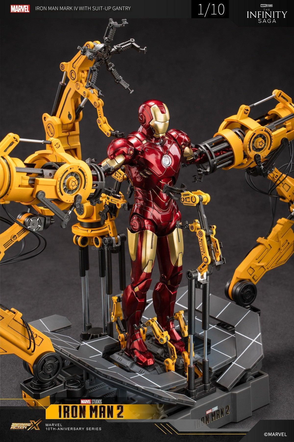 ZD Toys - 1:10 Iron Man Mark IV Mk4 & Suit-up Gantry Action Toy