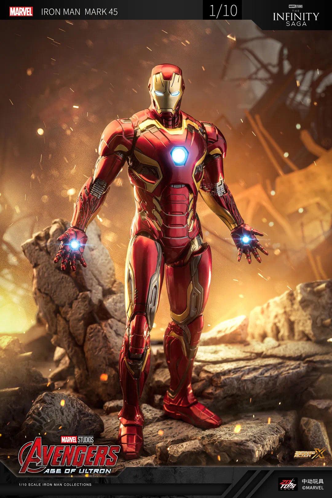 ZD Toys - 1:10 Iron Man Mark XLV Mk45 Action Toy - inshobby.com