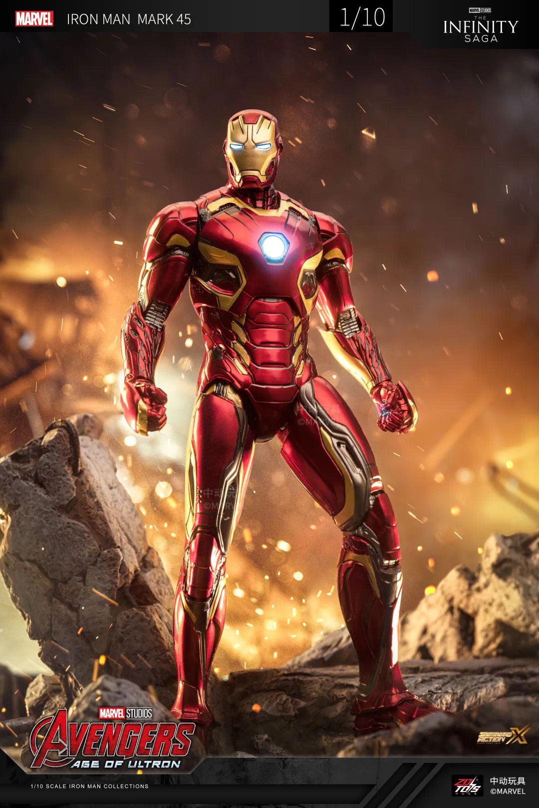 ZD Toys - 1:10 Iron Man Mark XLV Mk45 Action Toy - inshobby.com