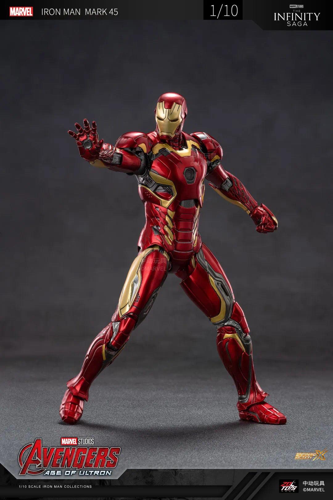 ZD Toys - 1:10 Iron Man Mark XLV Mk45 Action Toy - inshobby.com
