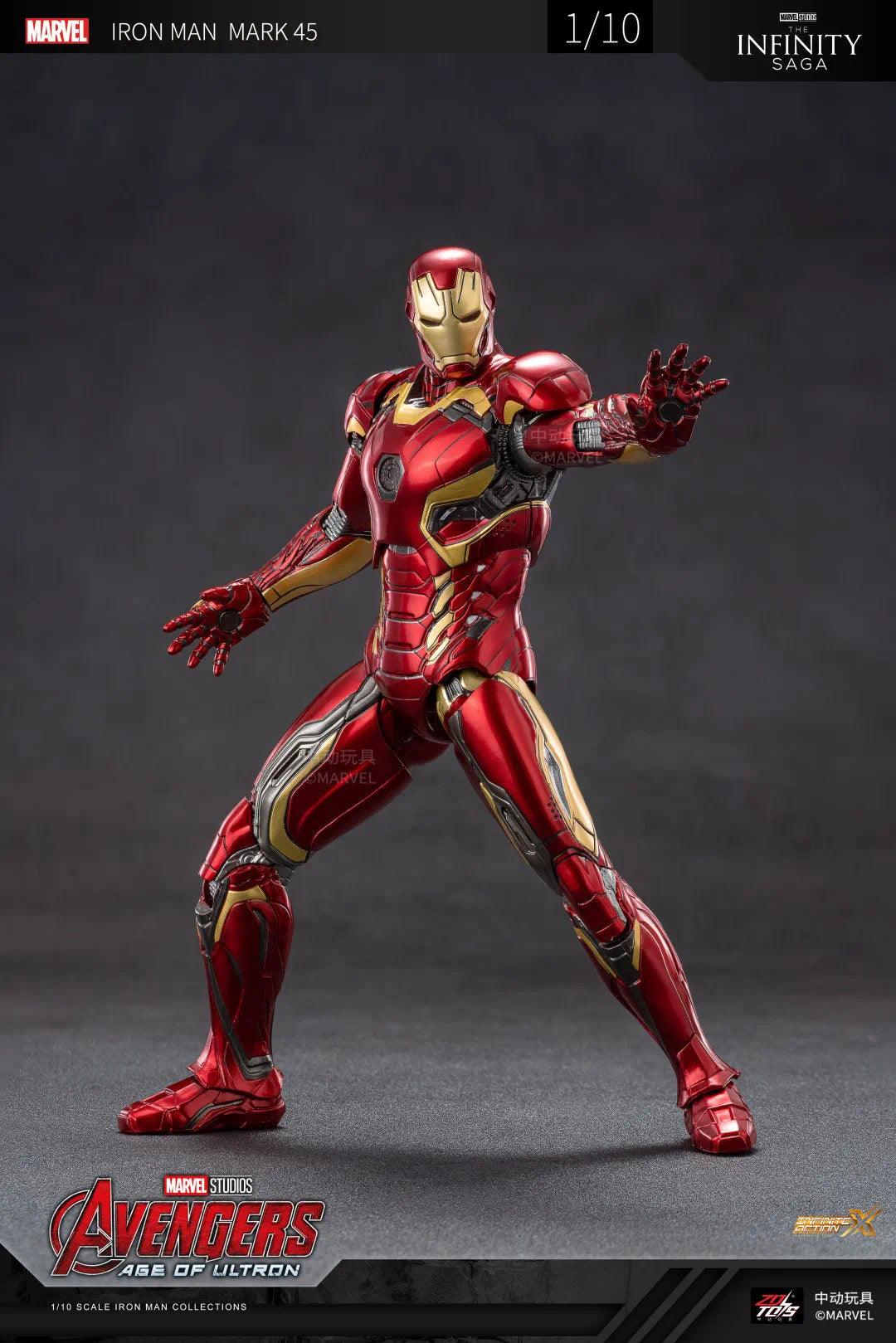 ZD Toys - 1:10 Iron Man Mark XLV Mk45 Action Toy - inshobby.com