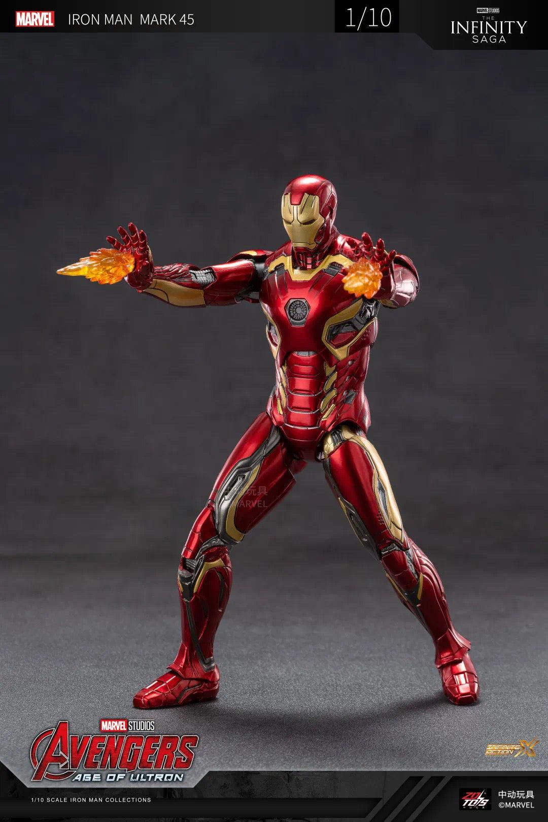 ZD Toys - 1:10 Iron Man Mark XLV Mk45 Action Toy - inshobby.com