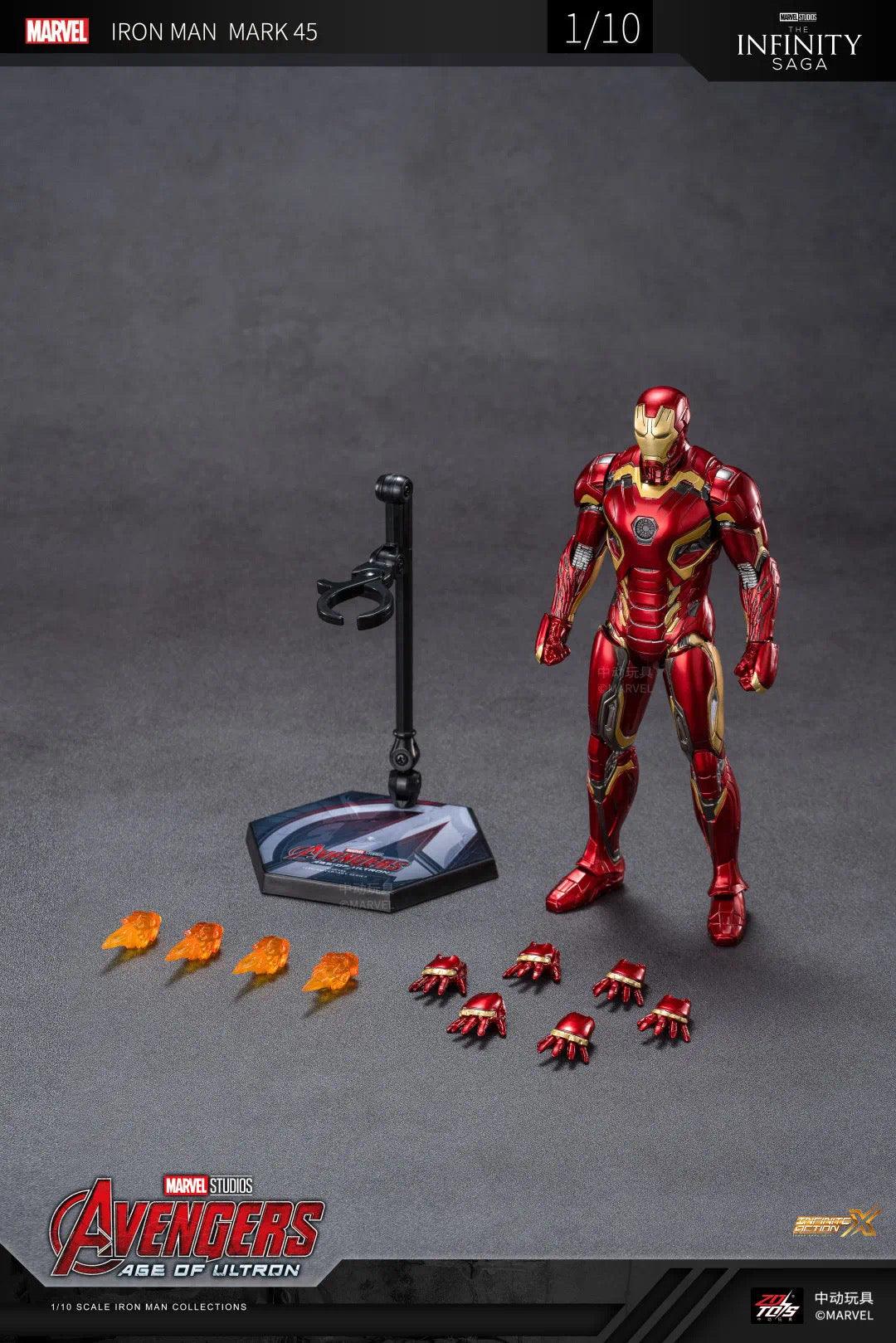 ZD Toys - 1:10 Iron Man Mark XLV Mk45 Action Toy - inshobby.com
