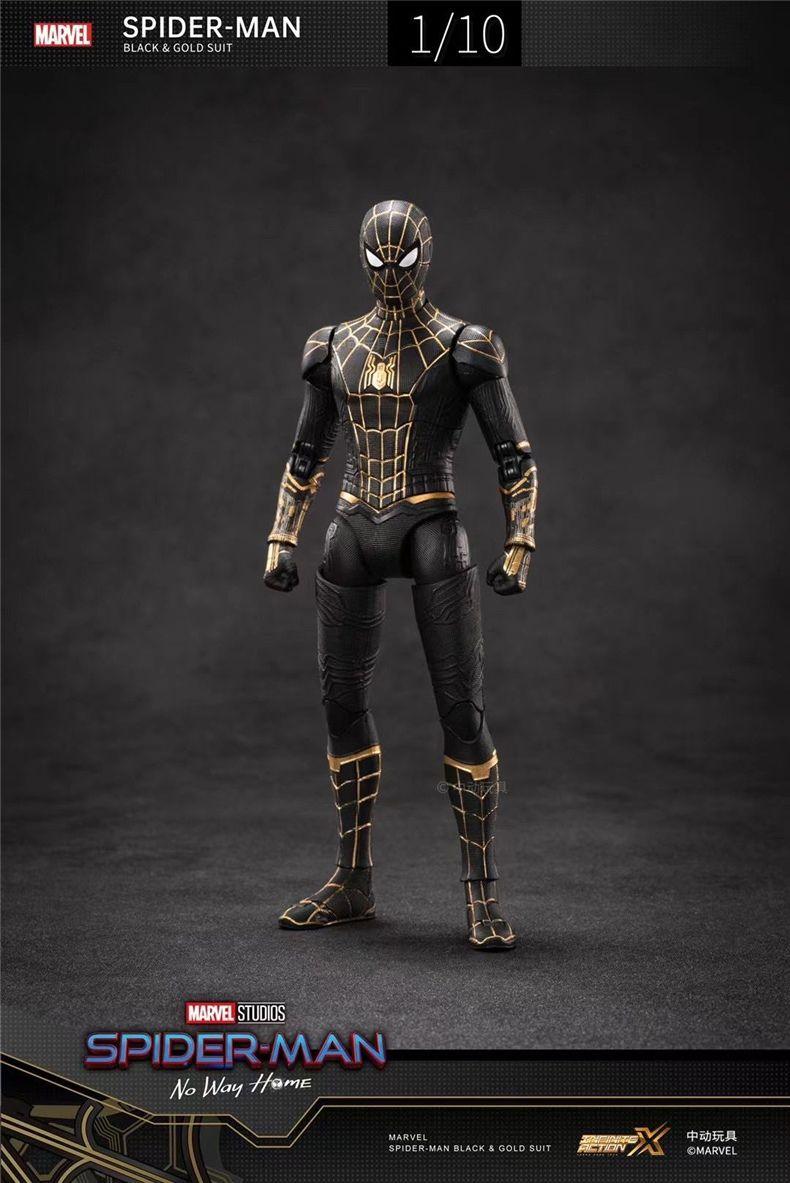 ZD Toys - 1:10 Spider-Man Black & Gold Suit Action Toy - inshobby.com