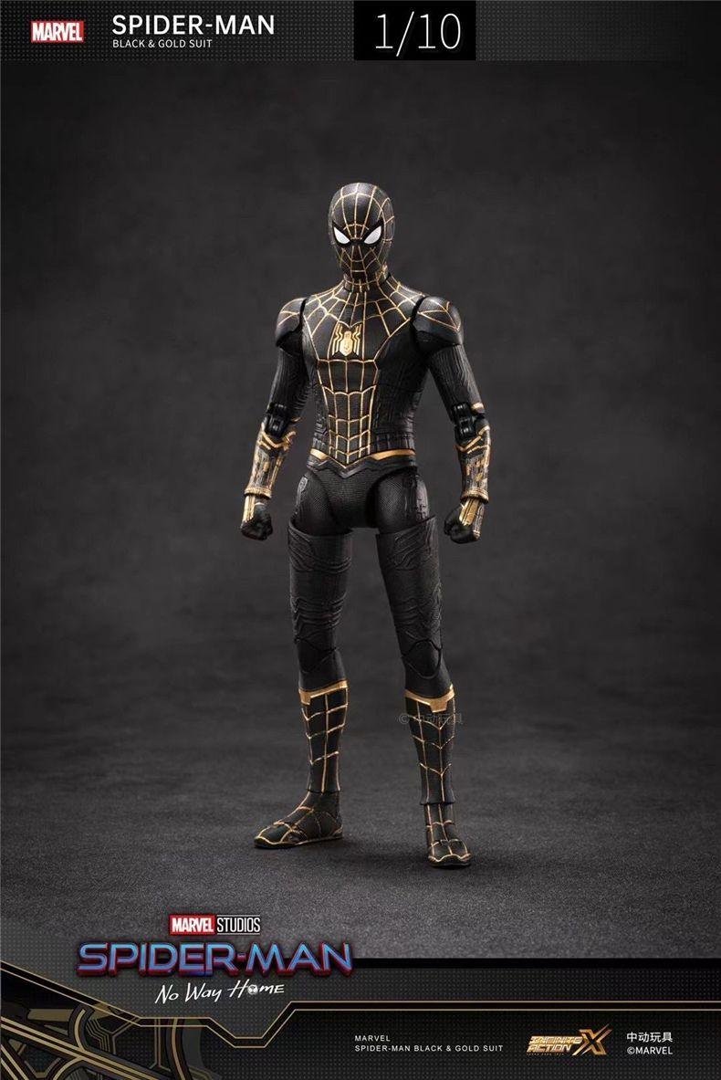 ZD Toys - 1:10 Spider-Man Black & Gold Suit Action Toy