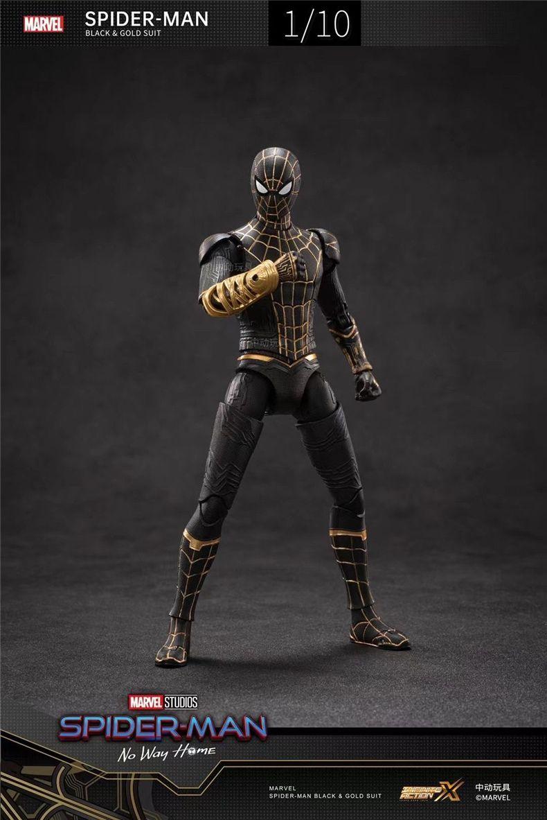 ZD Toys - 1:10 Spider-Man Black & Gold Suit Action Toy