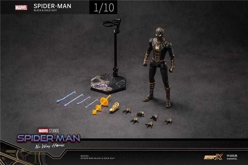 ZD Toys - 1:10 Spider-Man Black & Gold Suit Action Toy - inshobby.com