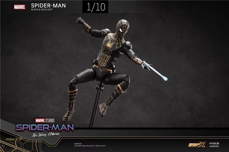 ZD Toys - 1:10 Spider-Man Black & Gold Suit Action Toy - inshobby.com