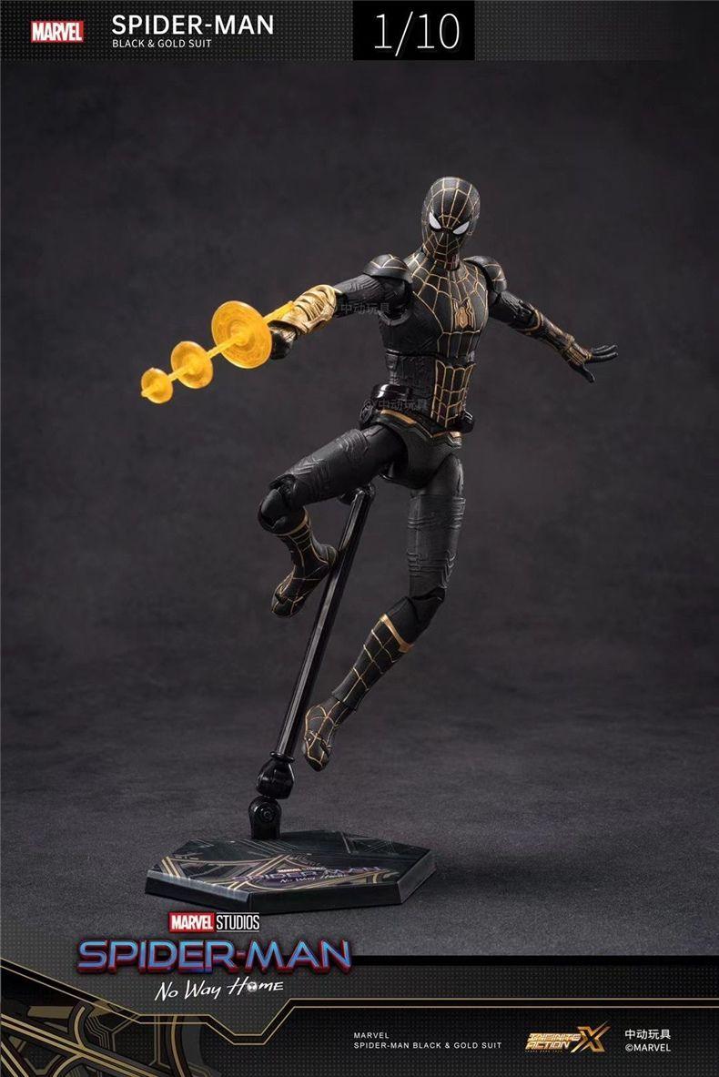 ZD Toys - 1:10 Spider-Man Black & Gold Suit Action Toy - inshobby.com