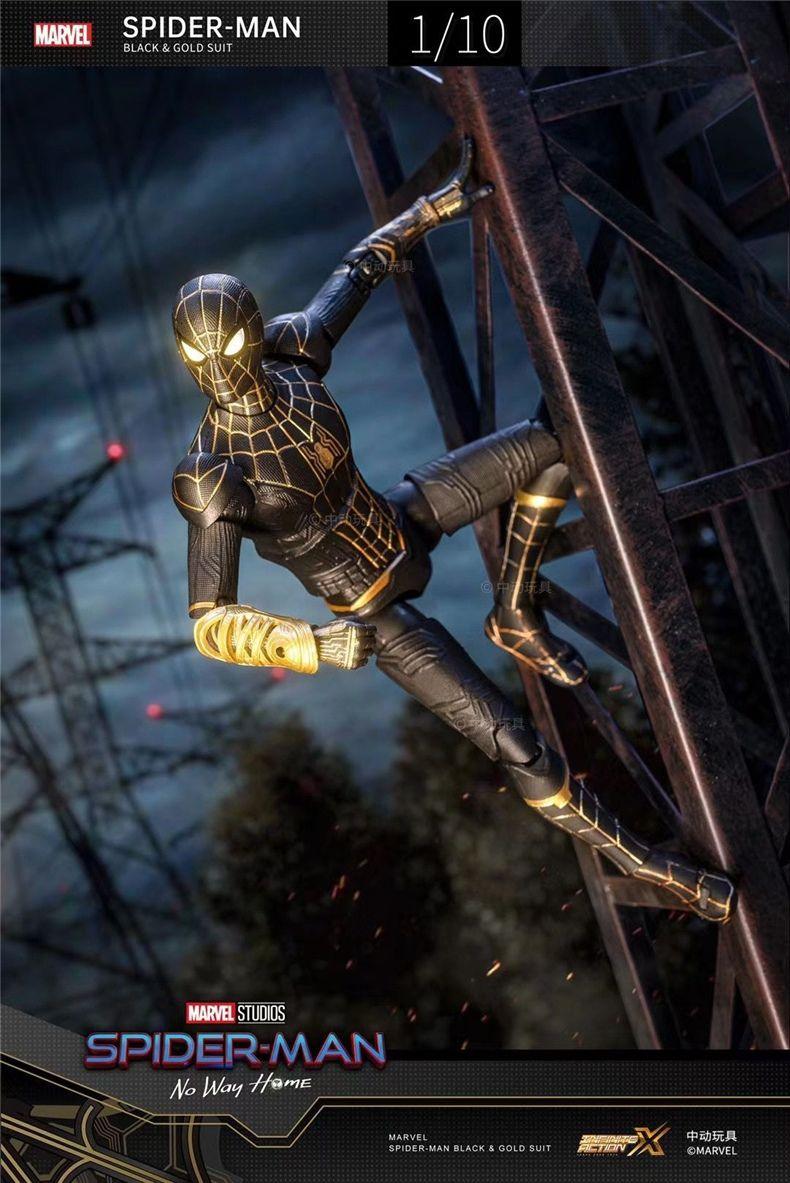 ZD Toys - 1:10 Spider-Man Black & Gold Suit Action Toy - inshobby.com
